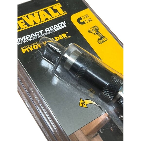 Dewalt Power Tool Impact Bit Holder Pivoting Metal Home Garage Magnetic - Picture 6 of 9